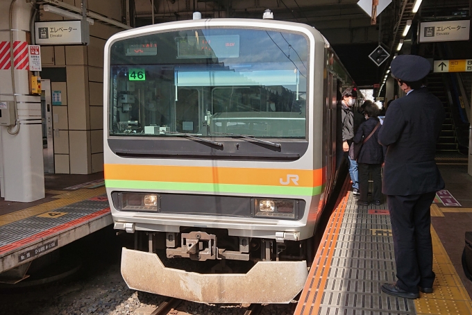 鉄道乗車記録の写真:乗車した列車(外観)(1)          「乗車した列車。
E231系3000番台ハエ46編成。」