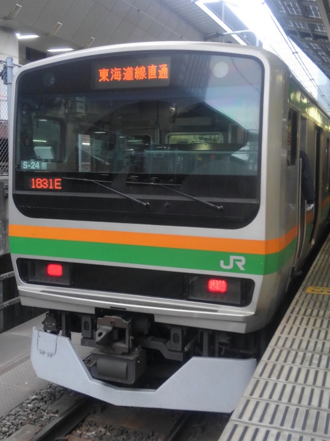 鉄道乗車記録の写真:乗車した列車(外観)(1)          「乗車した列車。
E231系1000番台S-24編成。」