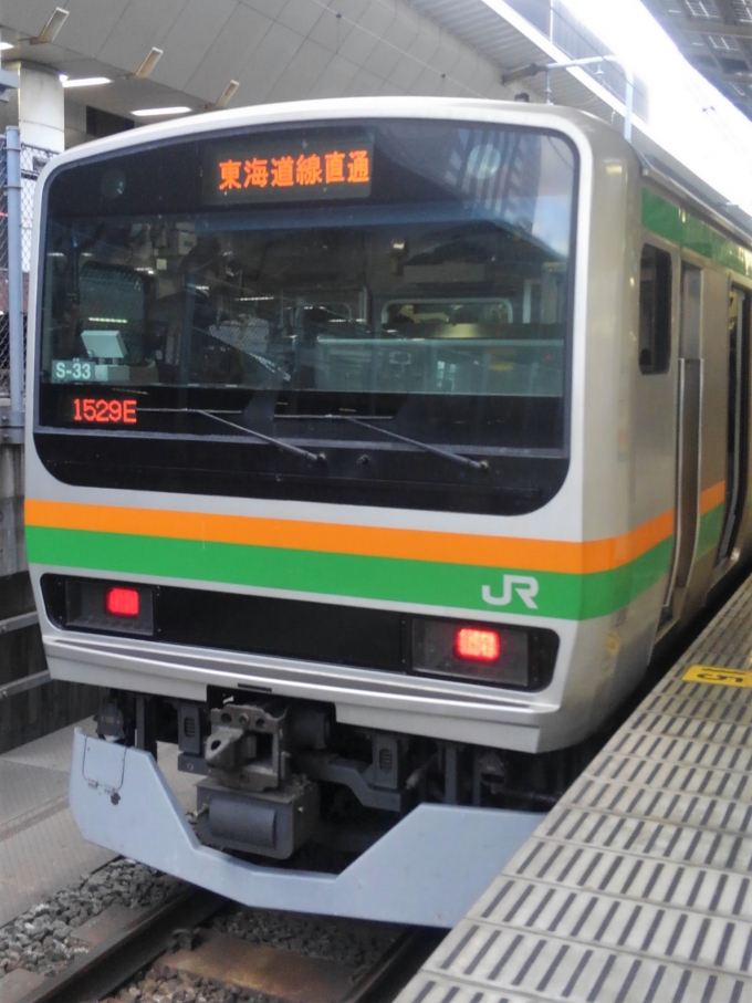 鉄道乗車記録の写真:乗車した列車(外観)(1)        「乗車した列車。
E231系1000番台S-33編成。。」