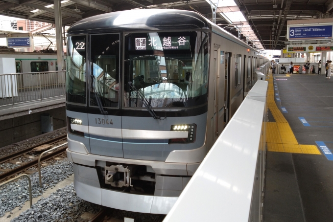 鉄道乗車記録の写真:乗車した列車(外観)(1)          「乗車した列車。
東京メトロ13000系13144編成。」