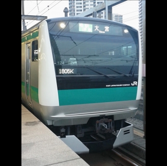 武蔵浦和駅から中浦和駅の乗車記録(乗りつぶし)写真
