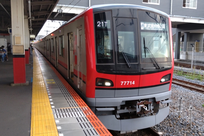 鉄道乗車記録の写真:乗車した列車(外観)(1)        「乗車した列車。
東武70000系71714編成。」