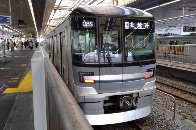 鉄道乗車記録の写真:乗車した列車(外観)(1)          「乗車した列車。
東京メトロ13000系13131編成。」
