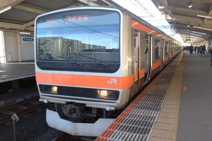 鉄道乗車記録の写真:乗車した列車(外観)(1)        「乗車した列車。
E231系0番台MU3編成。」