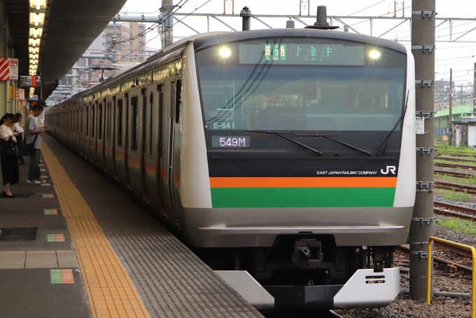 鉄道乗車記録の写真:乗車した列車(外観)(1)        「乗車した列車。
E233系3000番台E-64編成。」