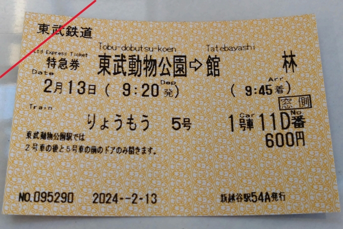 鉄道乗車記録の写真:きっぷ(5)        「使用した特急券。」