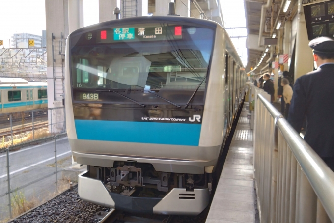 鉄道乗車記録の写真:乗車した列車(外観)(1)        「乗車した列車。
E233系1000番台サイ161編成。」
