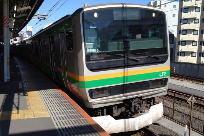 鉄道乗車記録の写真:乗車した列車(外観)(1)        「乗車した列車。
E231系1000番台U-589編成。」