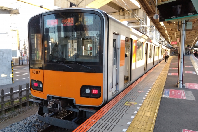 鉄道乗車記録の写真:乗車した列車(外観)(1)        「乗車した列車。
東武50050系51063編成。」