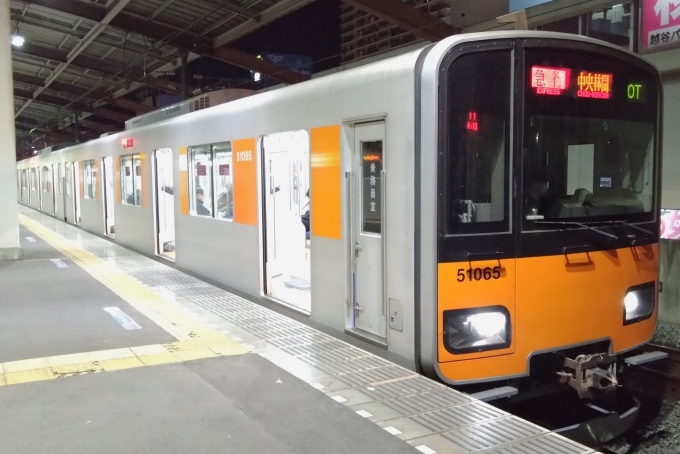 鉄道乗車記録の写真:乗車した列車(外観)(1)        「乗車した列車。
東武50050系51065編成。」