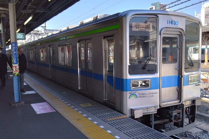 鉄道乗車記録の写真:乗車した列車(外観)(1)        「乗車した列車。
東武10030系11635編成。」