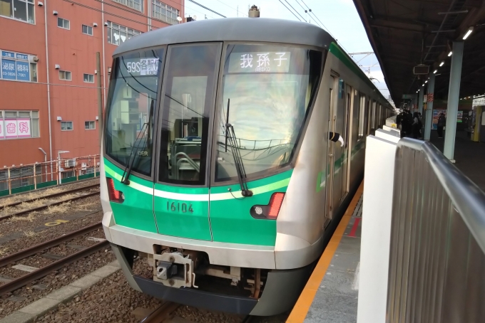 鉄道乗車記録の写真:乗車した列車(外観)(1)        「乗車した列車。
東京メトロ16000系16104編成。」
