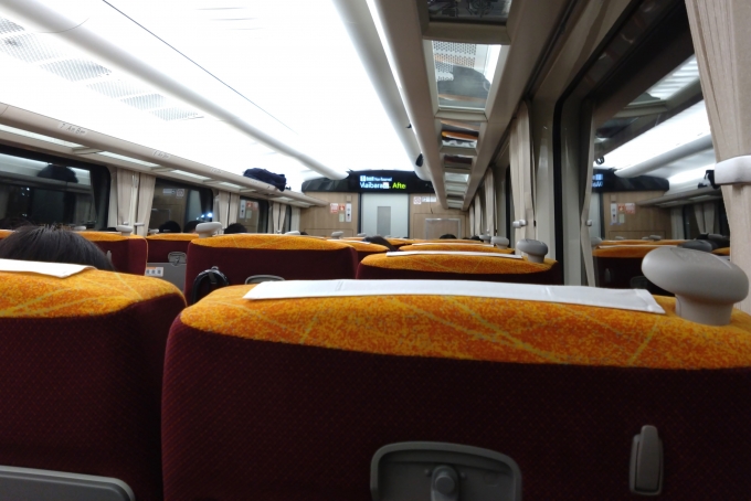 鉄道乗車記録の写真:車内設備、様子(3)        「自由席はほぼ満席でした。」