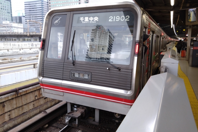 鉄道乗車記録の写真:乗車した列車(外観)(1)        「乗車した列車。
大阪メトロ20系21602編成。」