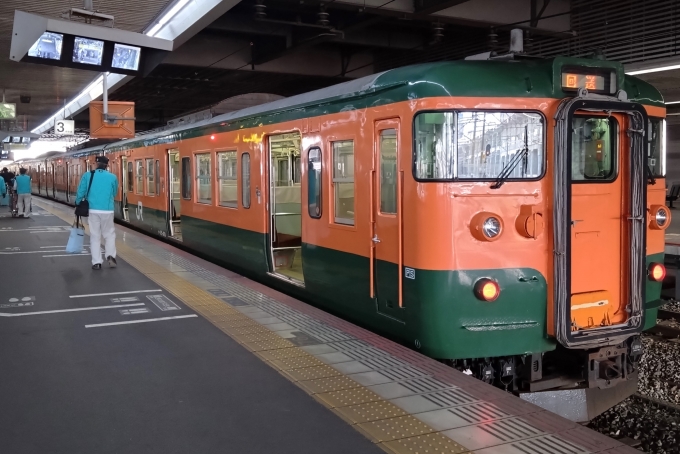 鉄道乗車記録の写真:乗車した列車(外観)(7)        「岡山駅では多くの撮影者が居ました。」