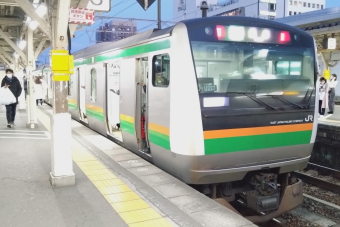 鉄道乗車記録の写真:列車・車両の様子(未乗車)(5)        「2024年3月ダイヤ改正で誕生した静岡地区におけるE231系orE233系5両による熱海-沼津のピストン輸送運用が接続列車となりました。」