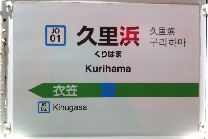 鉄道乗車記録の写真:駅名看板(3)        「駅名標。横須賀線を完乗しました。」