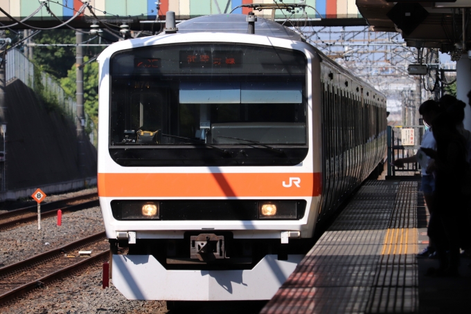 鉄道乗車記録の写真:乗車した列車(外観)(1)        「乗車した列車。
209系500番台M74編成。」