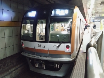 豊洲駅から新富町駅の乗車記録(乗りつぶし)写真