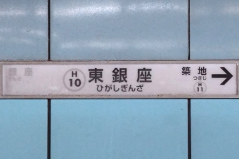東銀座駅 写真:駅名看板