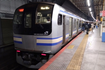 横浜駅から品川駅の乗車記録(乗りつぶし)写真