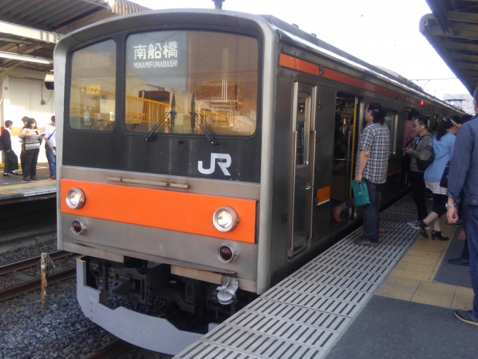 鉄道乗車記録の写真:乗車した列車(外観)(1)        「乗車した列車。
205系5000番台M22編成。」