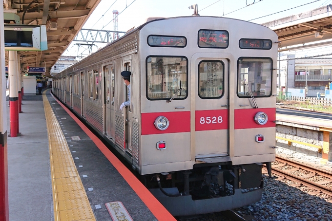 鉄道乗車記録の写真:乗車した列車(外観)(1)          「乗車した列車。
東急8500系8628編成。」