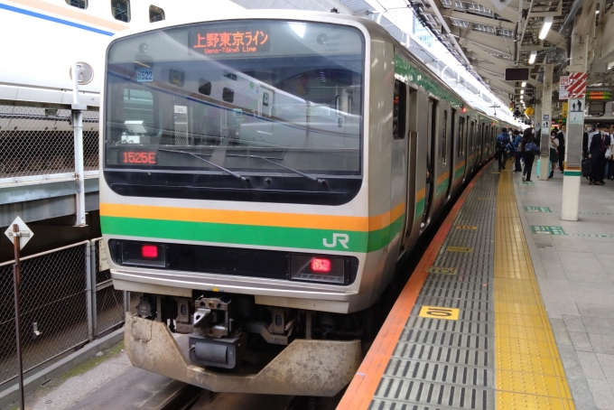 鉄道乗車記録の写真:乗車した列車(外観)(1)     「乗車した列車。
E231系1000番台U522編成。」