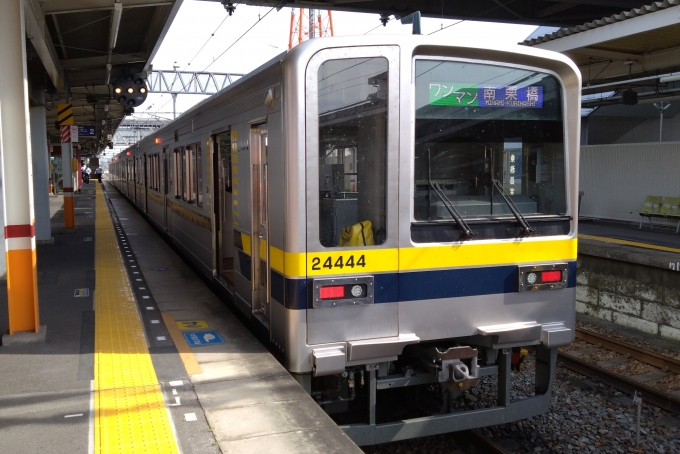 鉄道乗車記録の写真:乗車した列車(外観)(1)        「乗車した列車。
東武20400系21444編成。」
