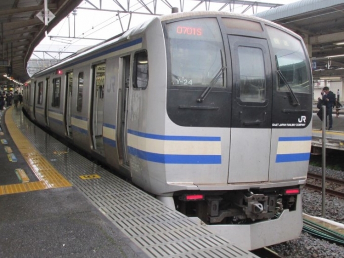 鉄道乗車記録の写真:乗車した列車(外観)(1)          「乗車した列車。
E217系Y-24編成。」