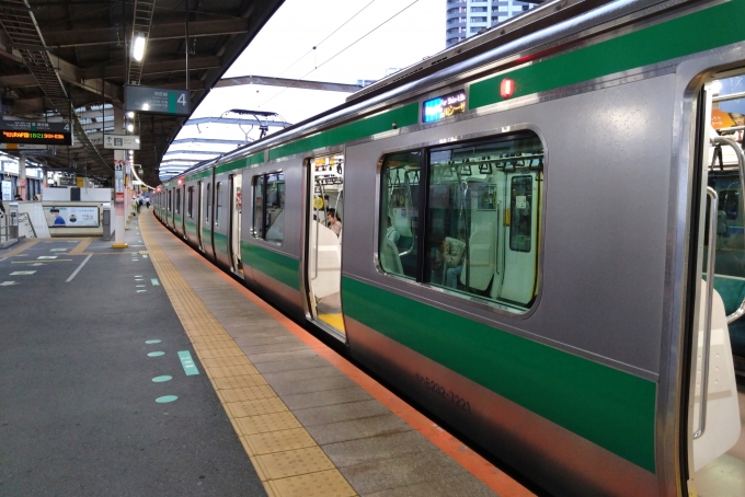 鉄道乗車記録の写真:列車・車両の様子(未乗車)(5)        「ダイヤ乱れに伴い武蔵浦和始発の快速として運行されました。」