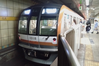 月島駅から銀座一丁目駅の乗車記録(乗りつぶし)写真