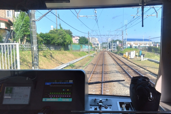 鉄道乗車記録の写真:車窓・風景(4)        「前面展望。」
