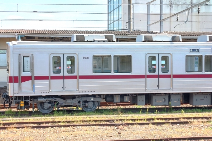 鉄道乗車記録の写真:旅の思い出(9)        「乗車日には東武車の南栗橋出場試運転が行われていました。」