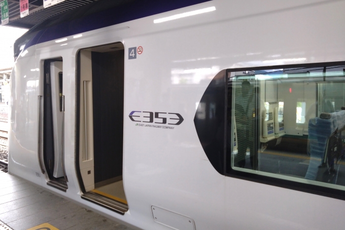 鉄道乗車記録の写真:列車・車両の様子(未乗車)(2)        「E353系初乗車。」