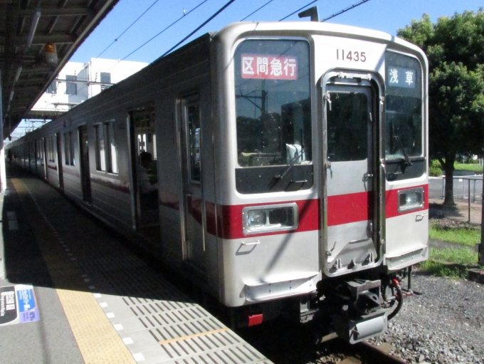 鉄道乗車記録の写真:乗車した列車(外観)(1)        「乗車した列車。
東武10030型11435編成。」