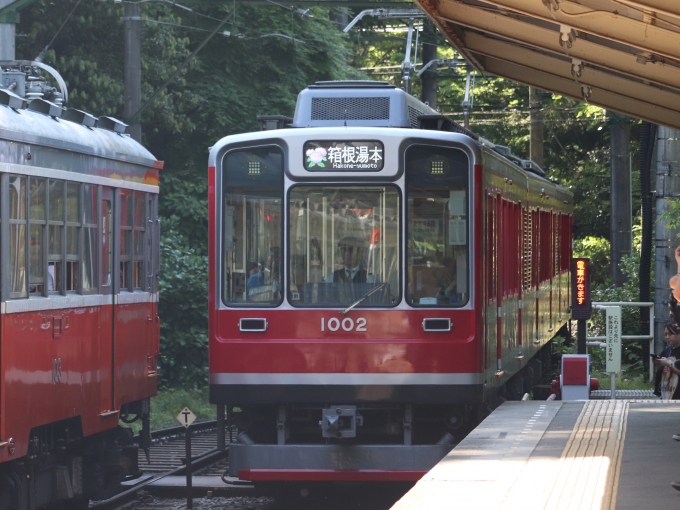 鉄道乗車記録の写真:乗車した列車(外観)(1)          「乗車した列車。
箱根登山鉄道1000型1001編成。」