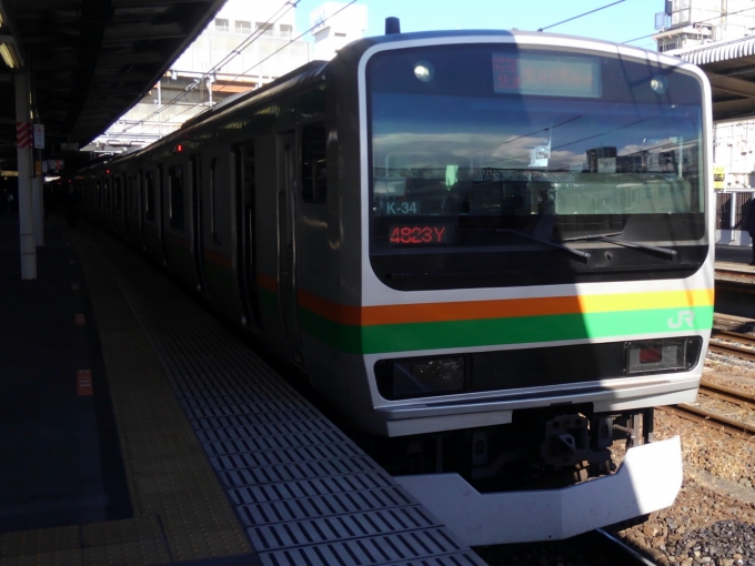 鉄道乗車記録の写真:乗車した列車(外観)(1)          「乗車した列車。
E231系1000番台K-34編成。」
