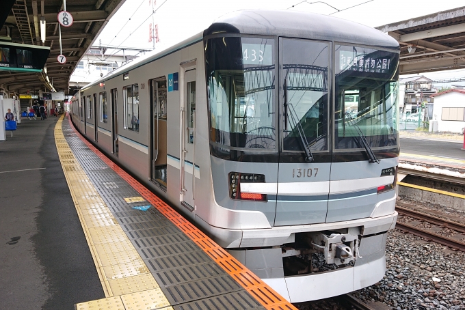 鉄道乗車記録の写真:乗車した列車(外観)(1)        「乗車した列車。
東京メトロ13000系13107編成。」