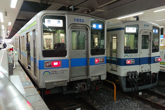 鉄道乗車記録の写真:乗車した列車(外観)(1)          「乗車した列車。
東武10030系11653編成。」