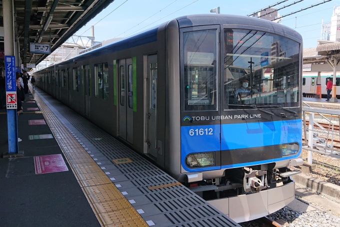 鉄道乗車記録の写真:乗車した列車(外観)(1)        「乗車した列車。
東武60000系61612編成。」