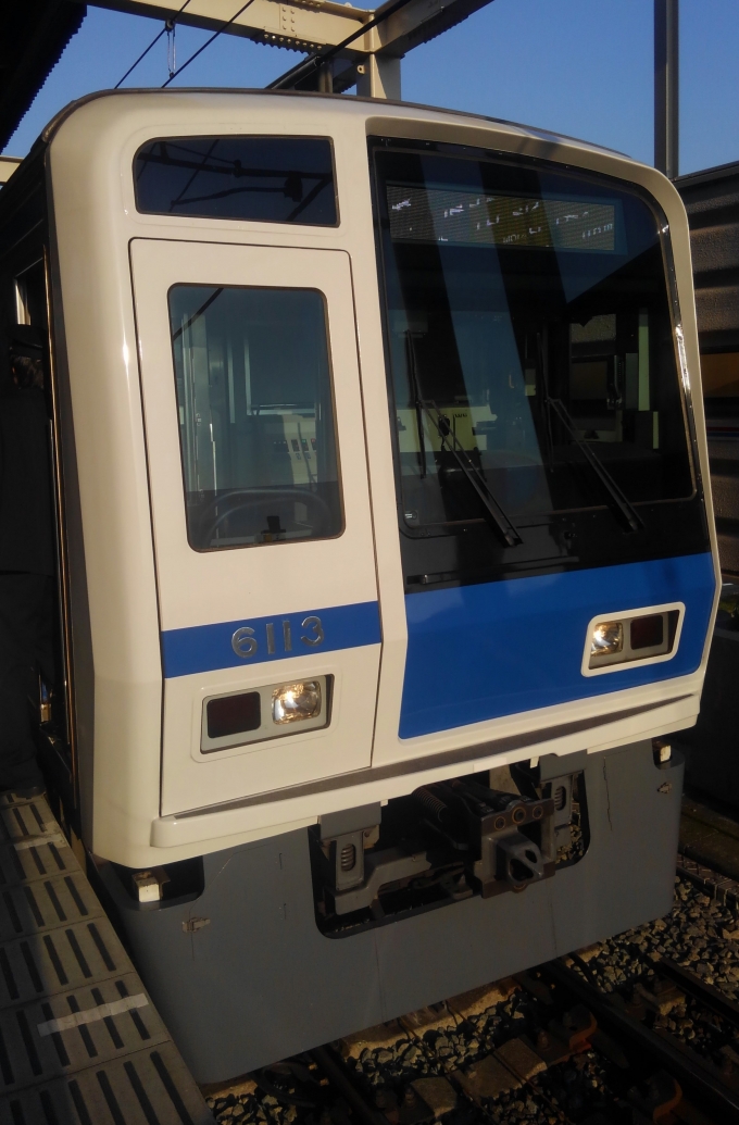 鉄道乗車記録の写真:乗車した列車(外観)(1)          「乗車した列車。
西武6000系6113編成。」