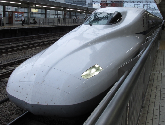 鉄道乗車記録の写真:乗車した列車(外観)(1)          「乗車した列車。
N700系2000番台X2編成。」