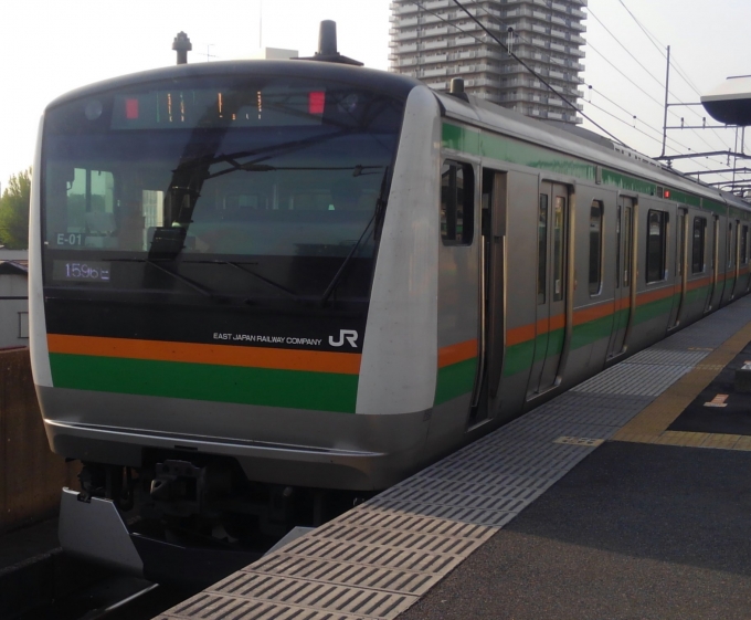 鉄道乗車記録の写真:乗車した列車(外観)(1)        「乗車した列車。
E233系3000番台E-01編成。」