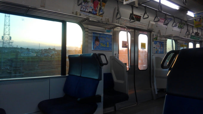 鉄道乗車記録の写真:車窓・風景(2)        「夕日が映えますね。」