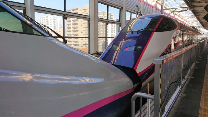 鉄道乗車記録の写真:列車・車両の様子(未乗車)(3)        「福島駅では切り離し作業が行われます。」