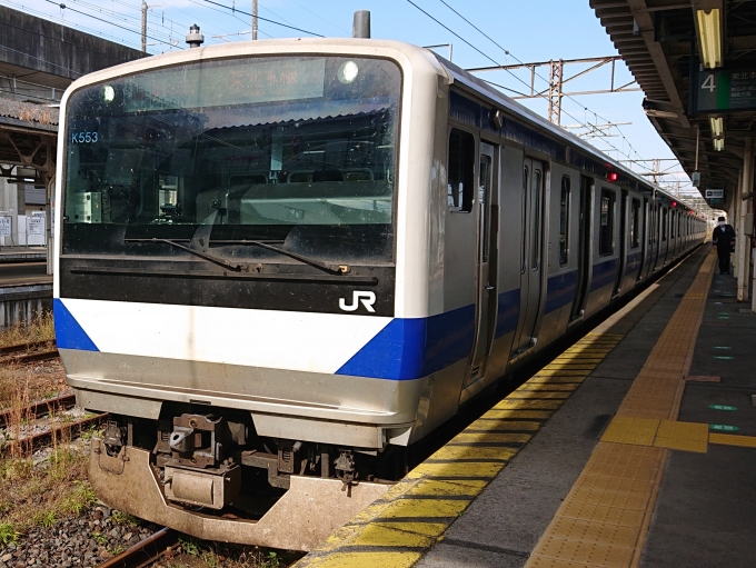 鉄道乗車記録の写真:乗車した列車(外観)(1)          「乗車した列車。
E531系3000番台K553編成。」
