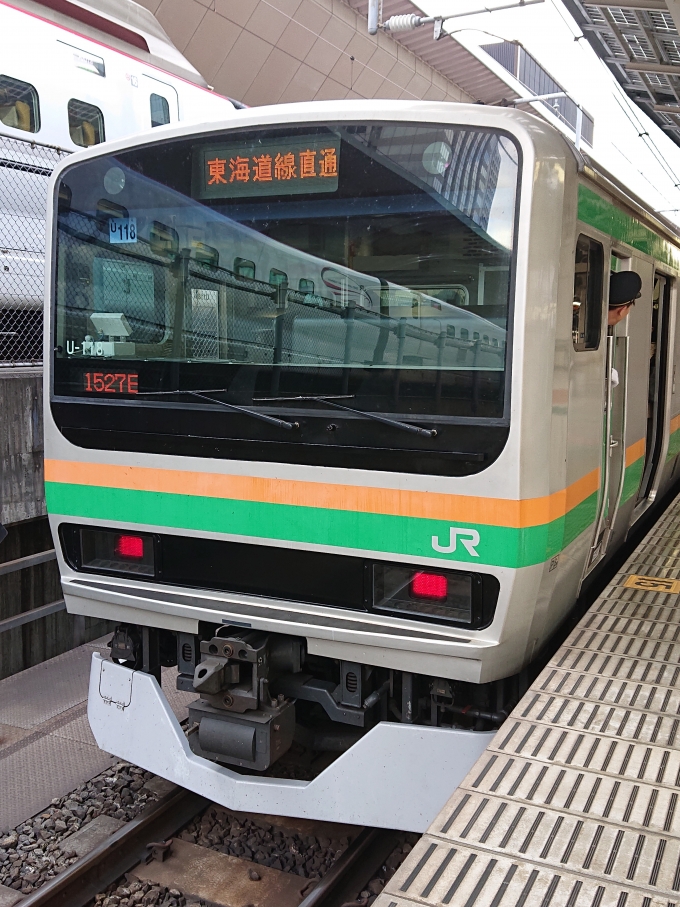 鉄道乗車記録の写真:乗車した列車(外観)(1)          「乗車した列車。
E231系1000番台U-118編成。」