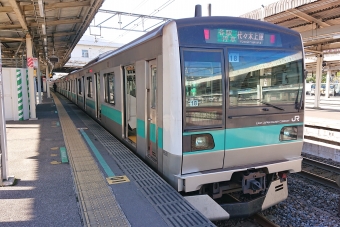 我孫子駅から新松戸駅の乗車記録(乗りつぶし)写真
