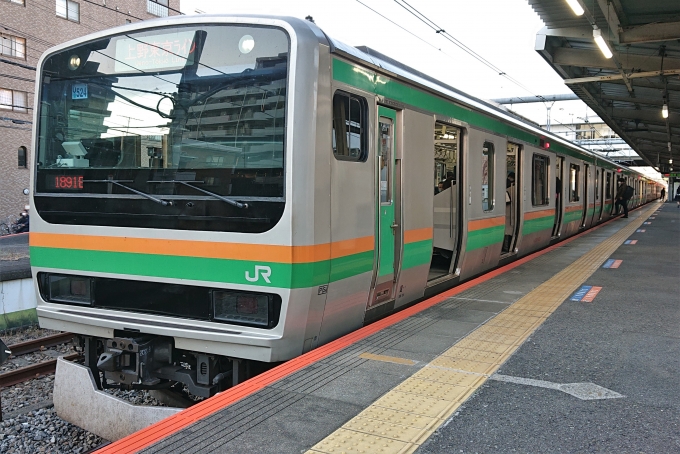 鉄道乗車記録の写真:乗車した列車(外観)(1)        「乗車した列車。
E231系1000番台U524編成。」